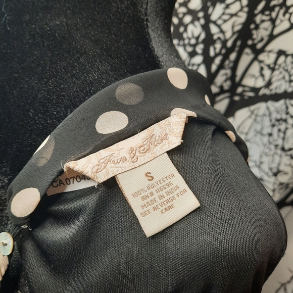 Black & White Polka Dot Blouson Dress - Picture 4 of 6